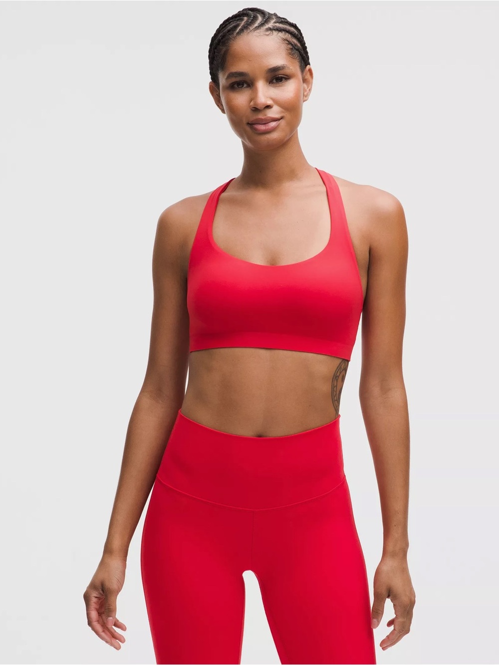 Lululemon flexyflex stretch sports bra red